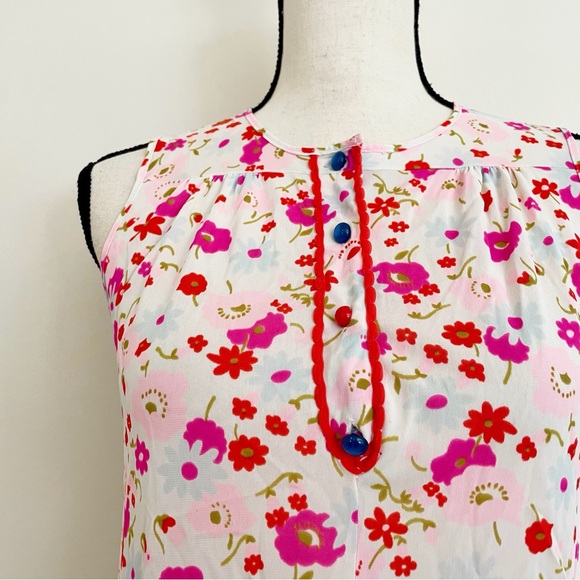 Vintage 60s Floral Mini Nightgown - Picture 2 of 4